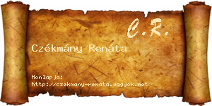 Czékmány Renáta névjegykártya